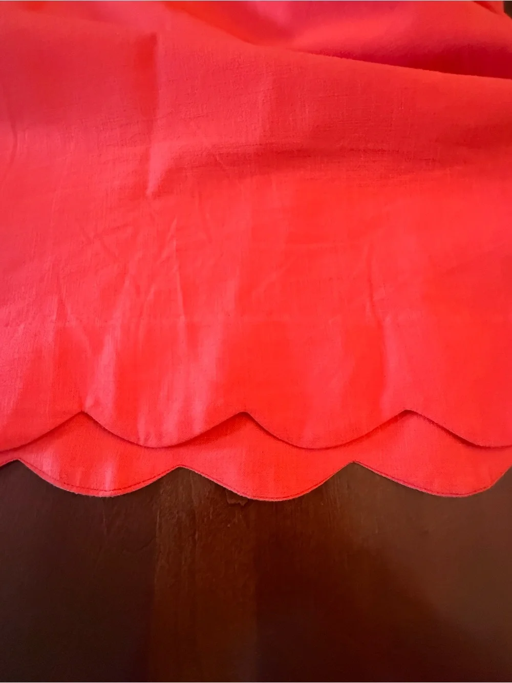 Kate Spade X Orange  Scallop-Hem Sleeveless Shift Dress